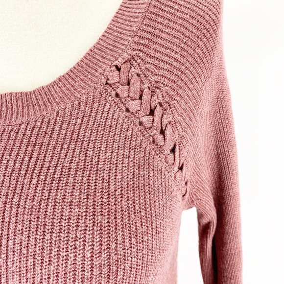 American Eagle Outfitters XS Mauve Sweater Weave - Picture 2 of 4